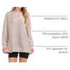 image:imageANRABESS Women Long Sleeve Shirts Oversized Tunic Tops for Leggings  Comfy Soft Ribbed Knit Crewnck Side Split T Shirts Loose Fit Cute Casual Tee Shirts Fall Daily amp Travel Ouifits 2026Fair Pink