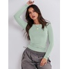image:imageANRABESS Womens Long Sleeve Shirts Fitted Crop Tops  Crew Neck Basic Tee 2026 Fall Outfits Y2K Clothes Soft Form fitting TShirts Going Out Work Casual Wear Winter LayeringLight Green