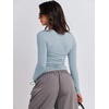 image:imageANRABESS Womens Long Sleeve Shirts Fitted Crop Tops  Crew Neck Basic Tee 2026 Fall Outfits Y2K Clothes Soft Form fitting TShirts Going Out Work Casual Wear Winter LayeringLight Blue
