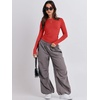 image:imageANRABESS Womens Long Sleeve Shirts Fitted Crop Tops  Crew Neck Basic Tee 2026 Fall Outfits Y2K Clothes Soft Form fitting TShirts Going Out Work Casual Wear Winter LayeringBrilliant Red