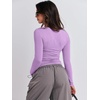 image:imageANRABESS Womens Long Sleeve Shirts Fitted Crop Tops  Crew Neck Basic Tee 2026 Fall Outfits Y2K Clothes Soft Form fitting TShirts Going Out Work Casual Wear Winter LayeringBright Purple