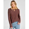 image:imageANRABESS Womens Long Sleeve Shirts Ribbed Knit Fall Tops  Keyhole Neck Soft Stretch Fuzzy Blouse Regular Fit for Business Office Daily Wear Fall amp Spring Seasonal ClothingRust Red