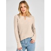 image:imageANRABESS Womens Long Sleeve Shirts Ribbed Knit Fall Tops  Keyhole Neck Soft Stretch Fuzzy Blouse Regular Fit for Business Office Daily Wear Fall amp Spring Seasonal ClothingBeige