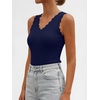 image:imageANRABESS Womens Summer V Neck Tank Tops Sleeveless Sweaters  Scalloped Knit Shirts Soft Wool Blend Slim Fit Cute Casual Going Out Outfits Work Beach Resort Wear Fall Layer ClothingNavy Blue