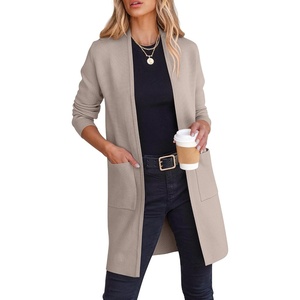image:imageANRABESS Cardigan Sweater for Women 2026 Fall Outfits  Long Sleeve Open Front Mid Length Jacket SweaterSoft Heavy Knit CoatiganBusiness Casual CoatWork amp Travel Winter OutwearLight Khaki