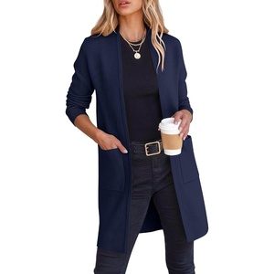 image:imageANRABESS Cardigan Sweater for Women 2026 Fall Outfits  Long Sleeve Open Front Mid Length Jacket SweaterSoft Heavy Knit CoatiganBusiness Casual CoatWork amp Travel Winter OutwearNavy Blue