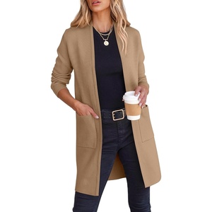 image:imageANRABESS Cardigan Sweater for Women 2026 Fall Outfits  Long Sleeve Open Front Mid Length Jacket SweaterSoft Heavy Knit CoatiganBusiness Casual CoatWork amp Travel Winter OutwearKhaki
