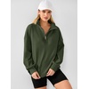 image:imageANRABESS Sweatshirt for Women Loose Fit Quarter Zip Pullover Fall OutfitsArmy Green