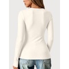 image:imageANRABESS Women Long Sleeve Thermal Shirts Scoop Neck TopBeige