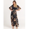 image:imageANRABESS Womens Boho Floral Wedding Guest Maxi DressFloral Black Yellow