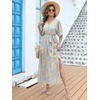 image:imageANRABESS Womens Boho Floral Wedding Guest Maxi DressFloral Blue Yellow