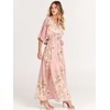 image:imageANRABESS Womens Boho Floral Wedding Guest Maxi DressFloral Pink
