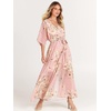 image:imageANRABESS Womens Boho Floral Wedding Guest Maxi DressFloral Pink