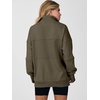 image:imageANRABESS Womens Quarter Zip Pullover Oversized SweatshirtsCoffee