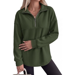 image:imageANRABESS Sweatshirt for Women Loose Fit Quarter Zip Pullover Fall OutfitsArmy Green