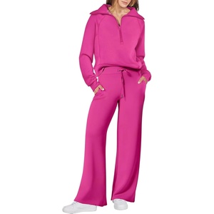 image:imageANRABESS Women 2 Piece Set Sweatsuits Lounge Fall OutfitsHot Pink