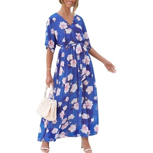 image:imageANRABESS Womens Boho Floral Wedding Guest Maxi DressFloral Blue