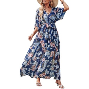 image:imageANRABESS Womens Boho Floral Wedding Guest Maxi DressNavy Flor