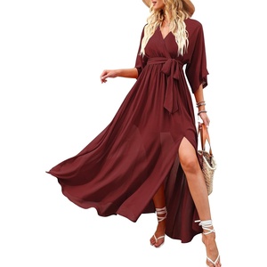 image:imageANRABESS Womens Boho Floral Wedding Guest Maxi DressRed