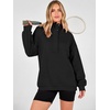image:imageANRABESS Hoodies for Women Henley Collar Oversized SweatshirtBlack