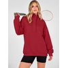 image:imageANRABESS Hoodies for Women Henley Collar Oversized SweatshirtRed