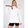 image:imageANRABESS Hoodies for Women Henley Collar Oversized SweatshirtWhite