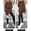 image:imageANRABESS Hoodies for Women Oversized Thumb Hole SweatshirtsCoffee
