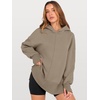 image:imageANRABESS Hoodies for Women Oversized Thumb Hole SweatshirtsCoffee Grey