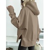 image:imageANRABESS Hoodies for Women Oversized Thumb Hole SweatshirtsCoffee Grey