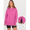 image:imageANRABESS Hoodies for Women Oversized Thumb Hole SweatshirtsHot Pink