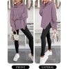 image:imageANRABESS Hoodies for Women Oversized Thumb Hole SweatshirtsLight Nutmeg