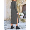 image:imageANRABESS Long Sleeve Midi Dresses for WomenBlack White Stripe