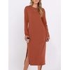image:imageANRABESS Long Sleeve Midi Dresses for WomenBrick Orange