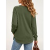 image:imageANRABESS Long Sleeve Shirts for Women Fall V Neck SweatshirtsArmy Green