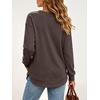 image:imageANRABESS Long Sleeve Shirts for Women Fall V Neck SweatshirtsCoffee