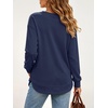 image:imageANRABESS Long Sleeve Shirts for Women Fall V Neck SweatshirtsNavy Blue