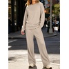 image:imageANRABESS Two Piece Sets for Women Fleece Lounge Fall Outfits SweatsuitsGrey Beige