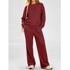 image:imageANRABESS Two Piece Sets for Women Fleece Lounge Fall Outfits SweatsuitsRust Red
