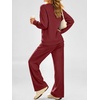 image:imageANRABESS Two Piece Sets for Women Fleece Lounge Fall Outfits SweatsuitsRust Red