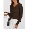 image:imageANRABESS Women 100 Wool Long Sleeve Sweaters Fall Business Casual OutfitsBrown