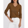 image:imageANRABESS Women 100 Wool Long Sleeve Sweaters Fall Business Casual OutfitsCaramel