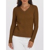 image:imageANRABESS Women 100 Wool Long Sleeve Sweaters Fall Business Casual OutfitsCaramel