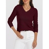 image:imageANRABESS Women 100 Wool Long Sleeve Sweaters Fall Business Casual OutfitsDark Red