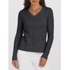 image:imageANRABESS Women 100 Wool Long Sleeve Sweaters Fall Business Casual OutfitsDeep Gray