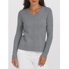 image:imageANRABESS Women 100 Wool Long Sleeve Sweaters Fall Business Casual OutfitsGray