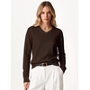 image:imageANRABESS Women Fall Long Sleeve V Neck Lightweight SweatersCoffee