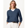 image:imageANRABESS Women Fall Long Sleeve V Neck Lightweight SweatersDeep Blue
