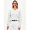 image:imageANRABESS Women Fall Long Sleeve V Neck Lightweight SweatersWhite