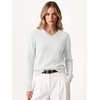 image:imageANRABESS Women Fall Long Sleeve V Neck Lightweight SweatersWhite