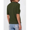 image:imageANRABESS Women Short Sleeve Crewneck Lightweight Summer SweatersArmy Green